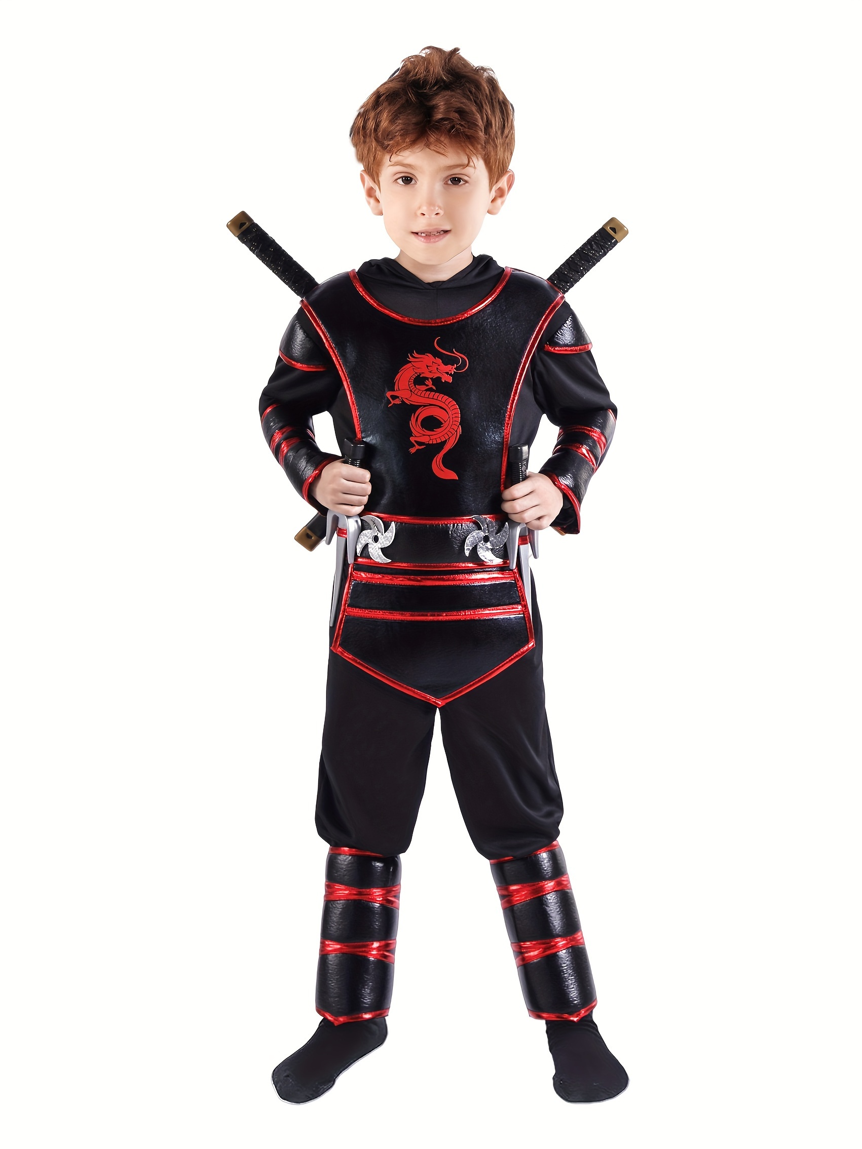 Halloween Ninja Costume for Kids, Ninja Costume for boy and girl, Children Ninja Accessories Set for DressUp Party3